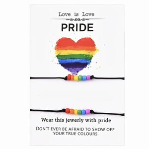 Colorful beaded petite bracelet in rainbow colors, LGBTQ+, Pride